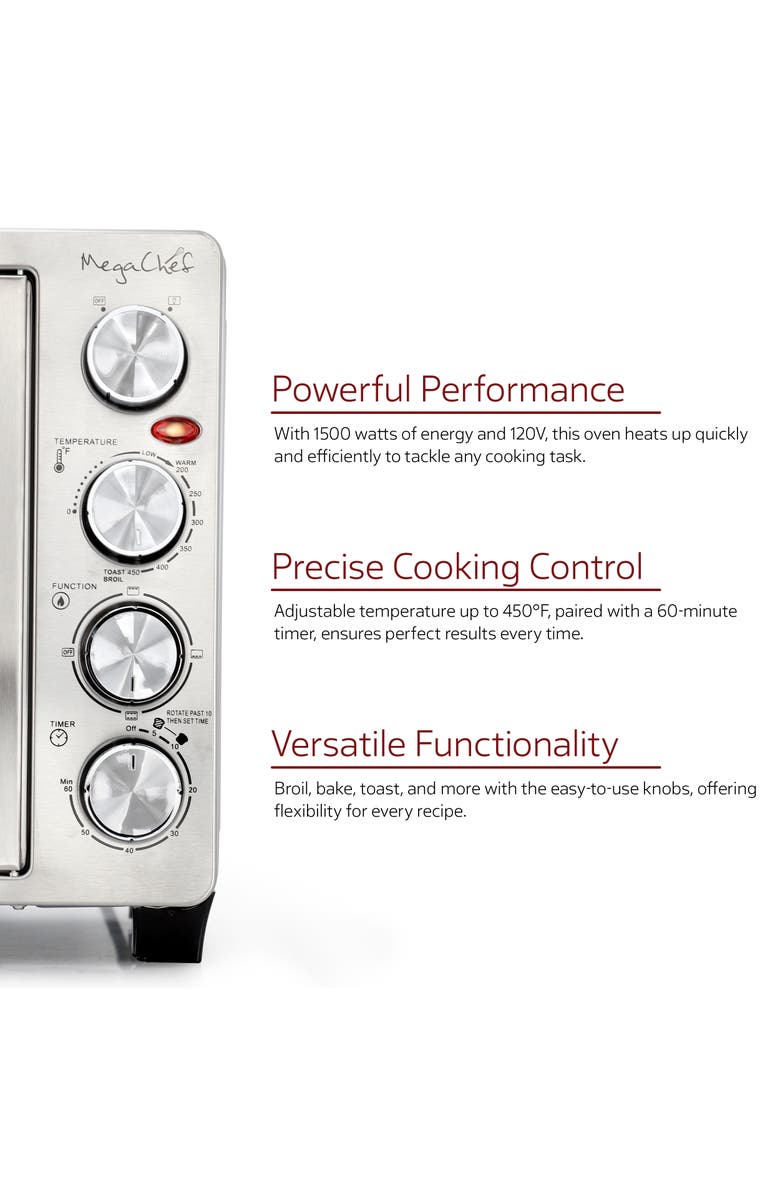 Megachef 31.7 Quart French Door Multi-Function Electric Toaster Oven, Alternate, color, Grey