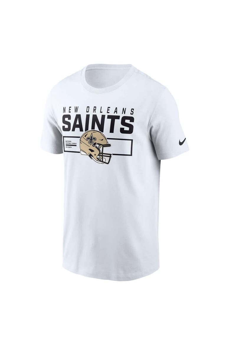 Men's Nike White New Orleans Saints Primetime Helmet Essential T-Shirt, Alternate, color, White