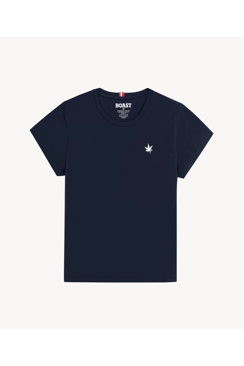 Women's Pima Cotton Tee, Main, color, Navy