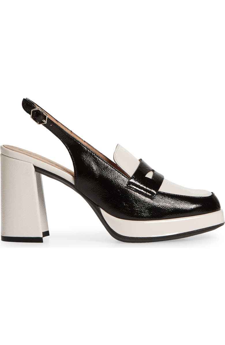 Wonders Amelia Block Heel Leather Pump, Alternate, color, Lack Black Off