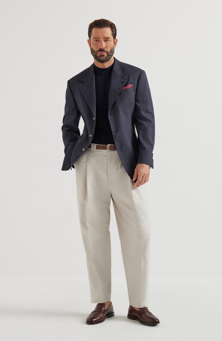 Brunello Cucinelli Knit T-shirt, Alternate, color, Navy Blue