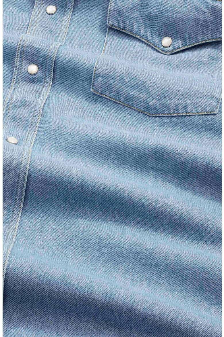 Ricky 50015 Cotton Corduroy Snap-Up Western Shirt, Alternate, color, LIGHT INDIGO