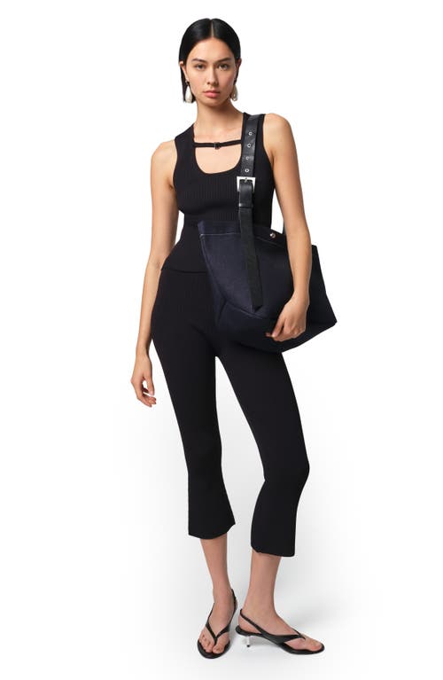 Apparis Esti Buckle Denim Tote Bag In Indigo