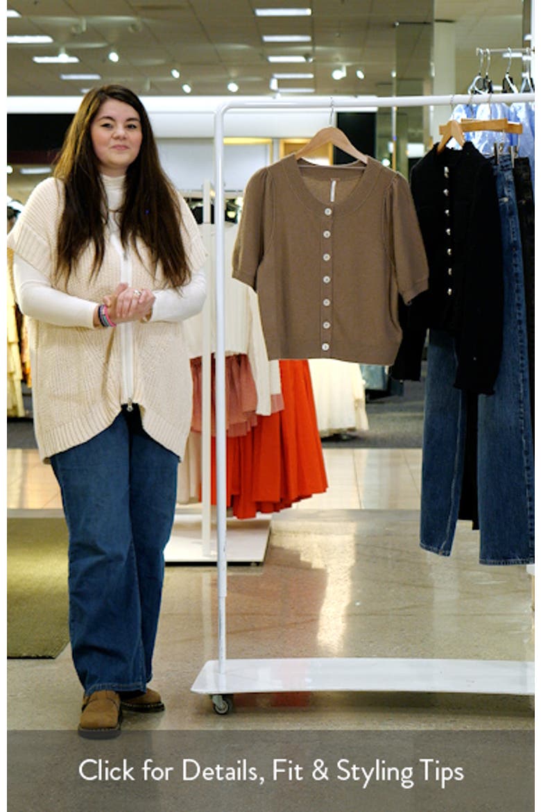 Isla Elbow Sleeve Wool & Cashmere Blend Cardigan video