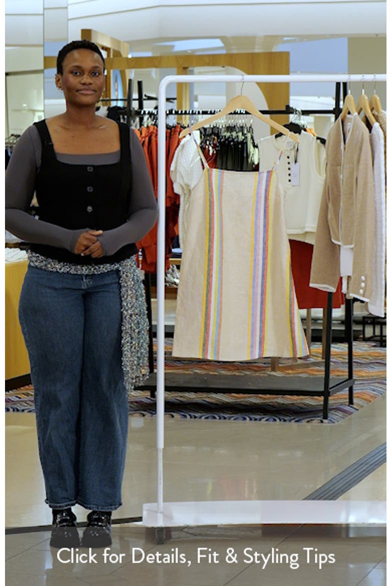 Laura Stripe Linen Minidress video