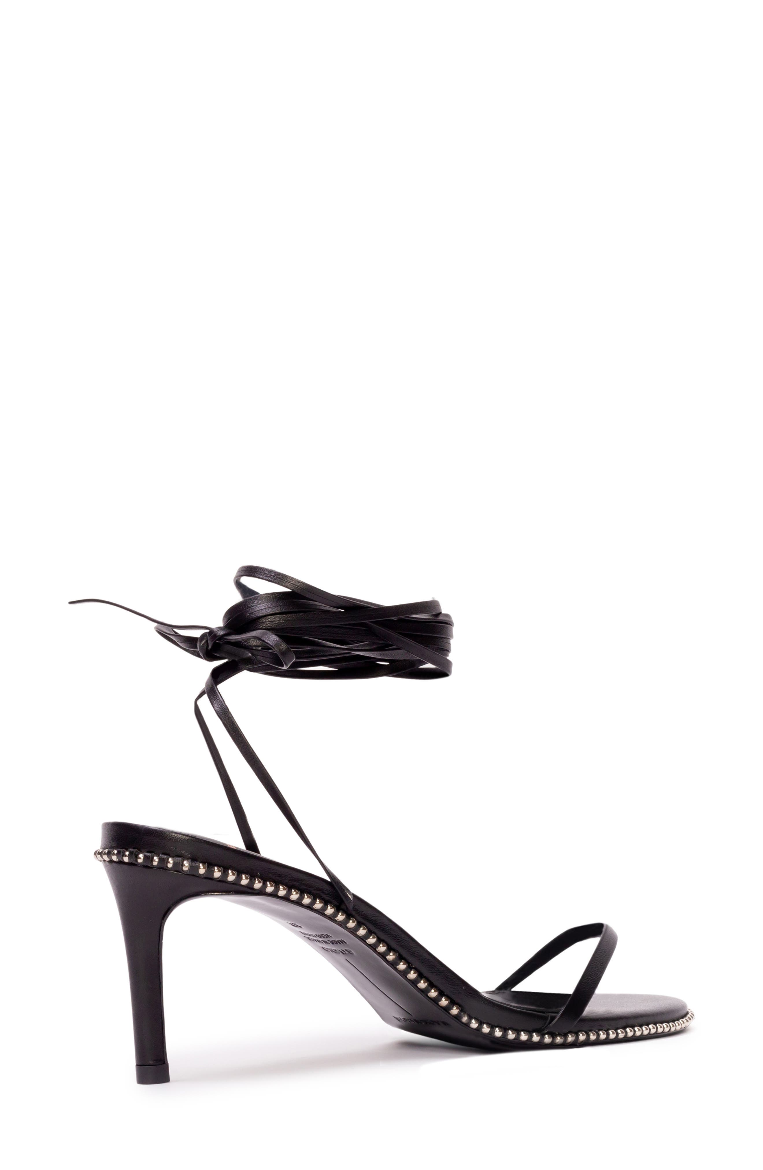 BLACK SUEDE STUDIO Lele Ankle Wrap Sandal, Alternate, color, 