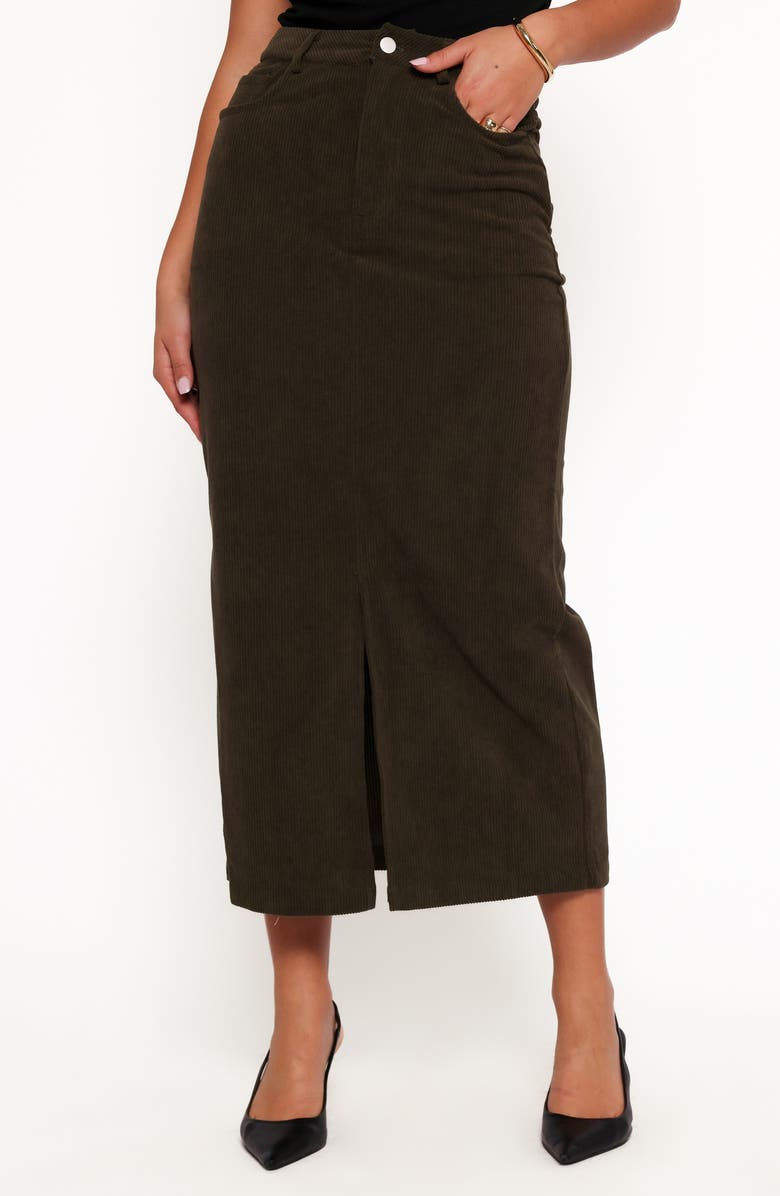 Petal & Pup Myra Corduroy Midi Skirt, Main, color,