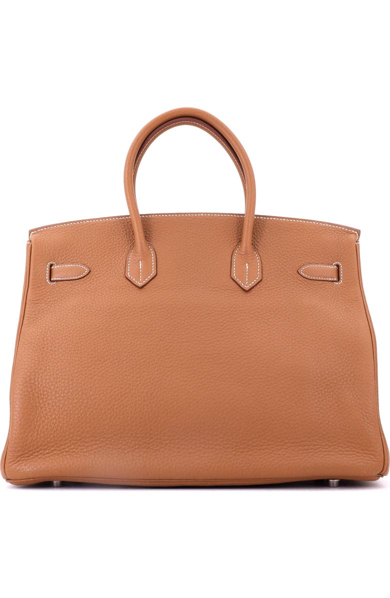 Pre-Owned Hermes Birkin Handbag Brown Togo with Palladium Hardware 35, Alternate, color, Gold