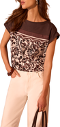 MINT VELVET Floral Print Cap Sleeve Top