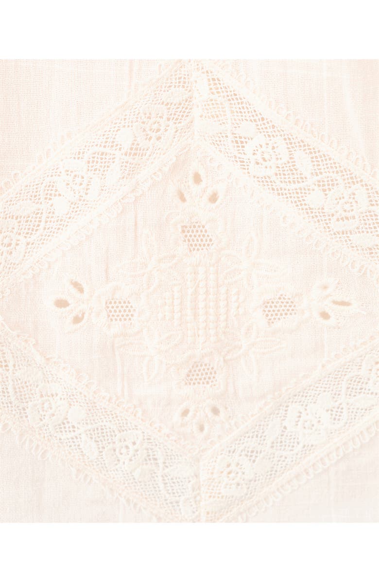 MANGO Pleated Embroidered Camisole, Alternate, color, Pastel Pink
