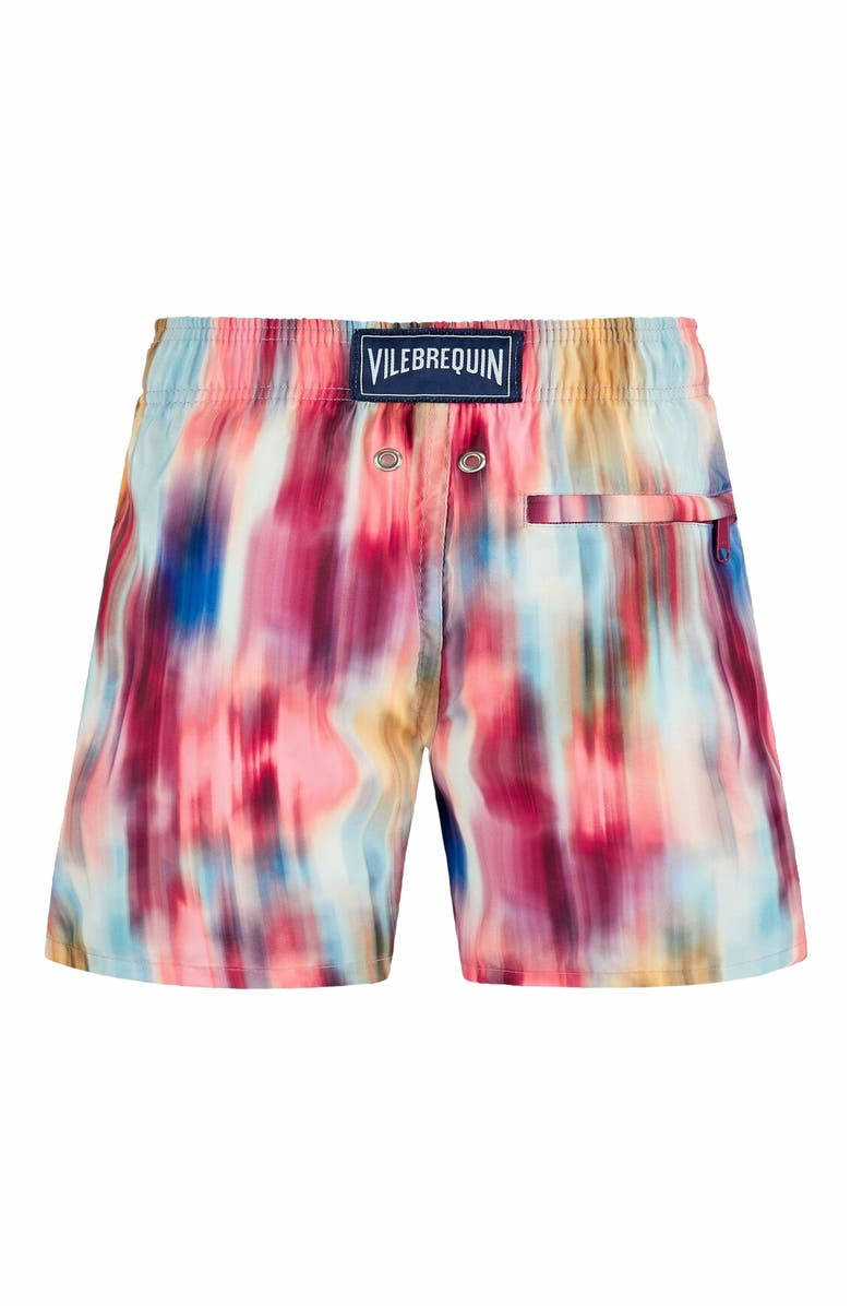 Vilebrequin Kids' Ultra-Light And Packable Ikat Flowers Swim Trunks, Alternate, color, 