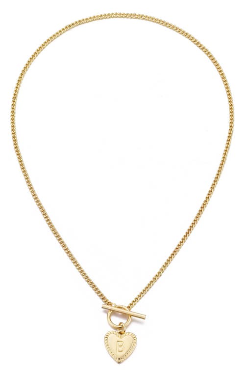Adornia Initial Heart Toggle Necklace