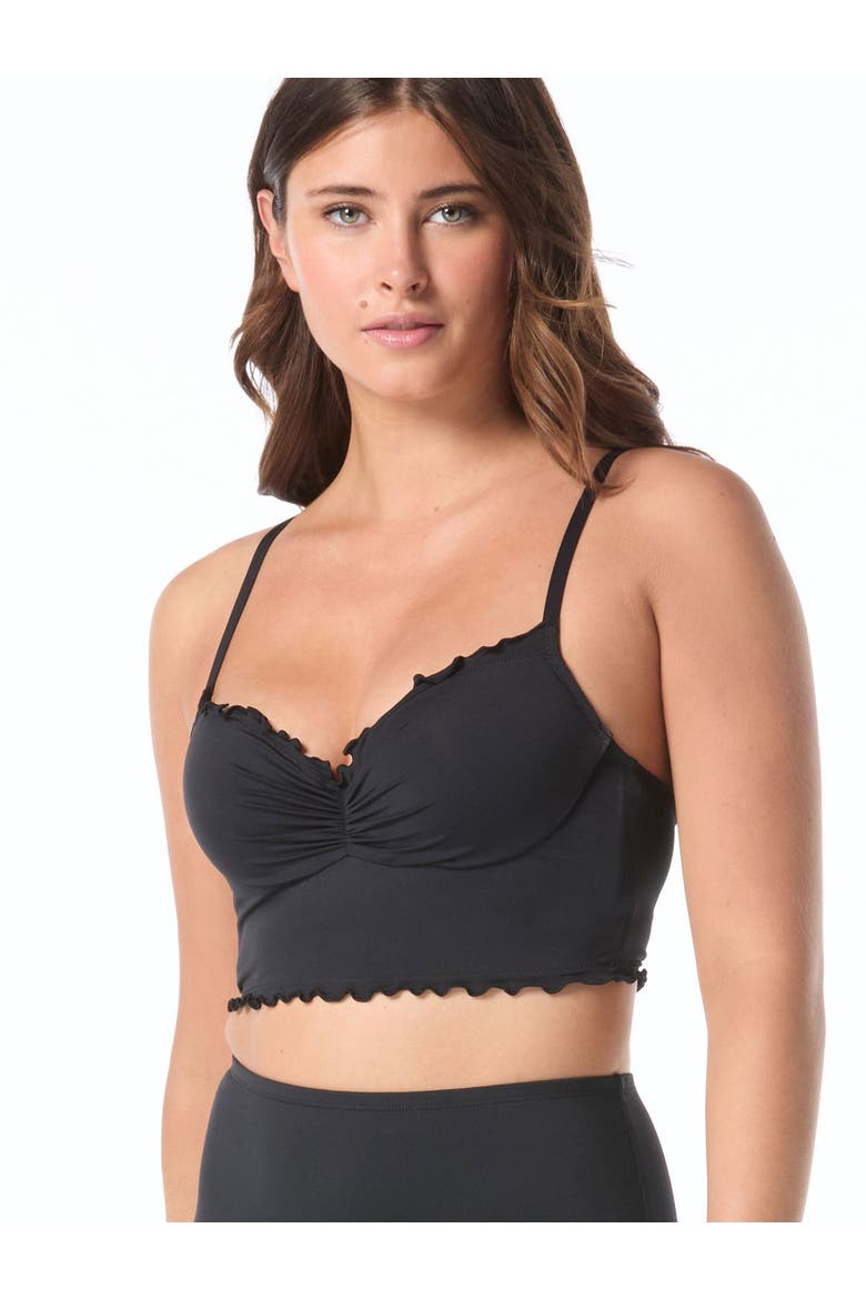Lavish Crop Swim Top - DD-Cup, Alternate, color, Cast-Black