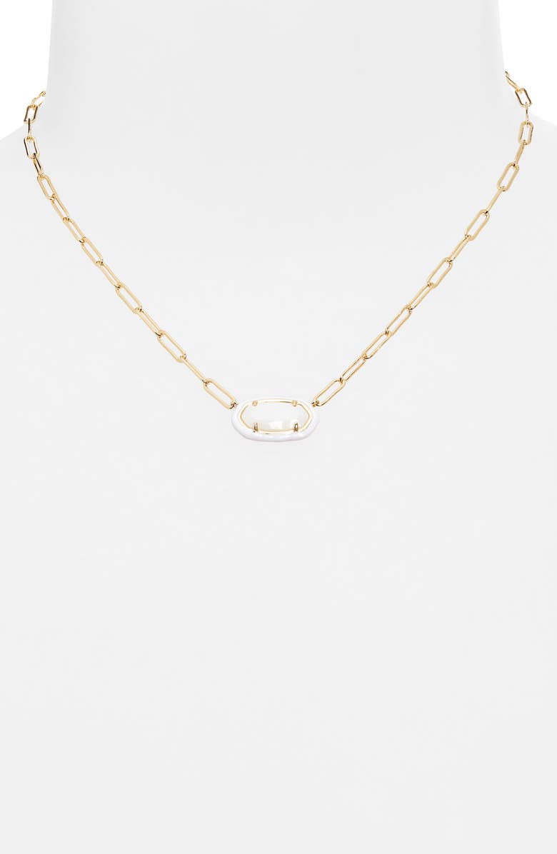 Kendra Scott Elisa Pendant Necklace, Alternate, color, Gold White Mother Of Pearl