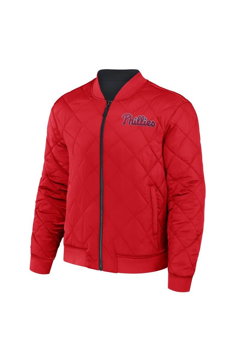 Darius Rucker Collection by Fanatics Men's Darius Rucker Collection by Fanatics Black/Red Philadelphia Phillies Reversible Full-Zip Bomber Jacket, Alternate, color, Black