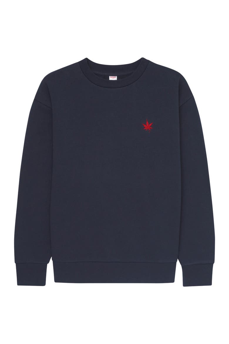 Fleece Crewneck, Main, color, Navy