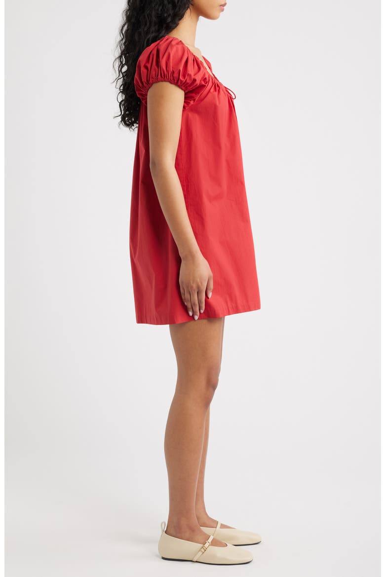 Marblau Cap Sleeve Cotton Shift Minidress, Alternate, color, CHILLI