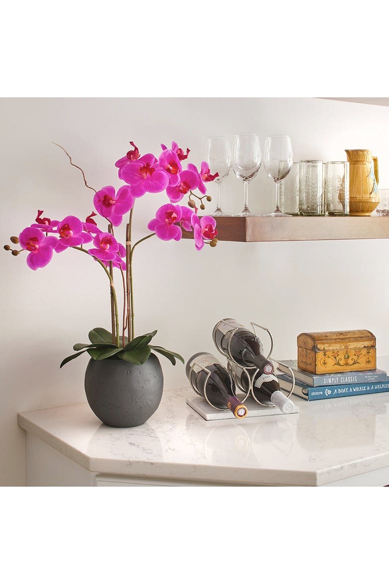 Artificial Pink Double Stem Orchid, Alternate, color, Pink