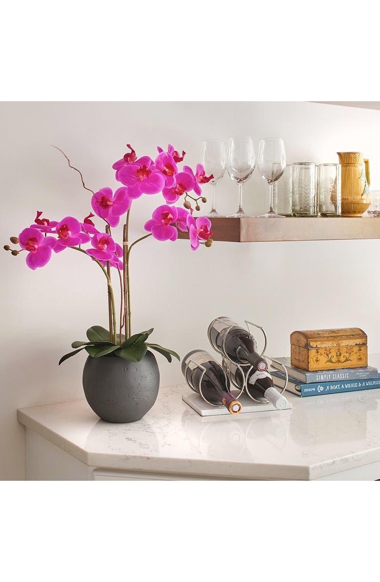 CG Hunter Artificial Pink Double Stem Orchid, Alternate, color, Pink