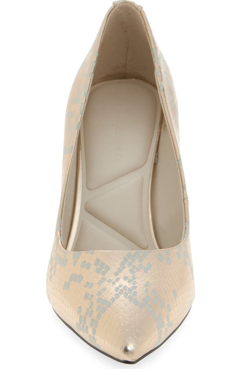 KARL LAGERFELD PARIS Royale Pump, Alternate, color, White Gold