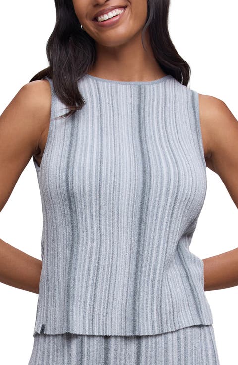 Ribbed Metallic Knit Tank