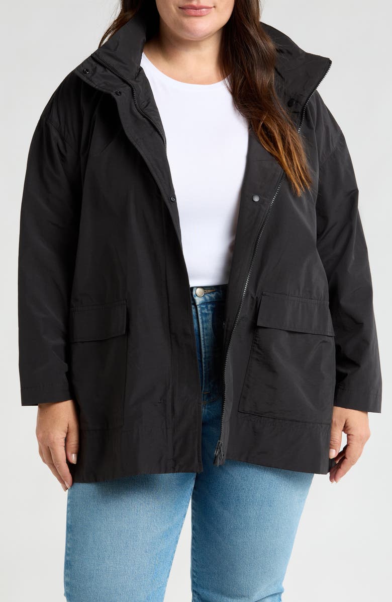 Eileen Fisher Stand Collar Jacket, Main, color, 