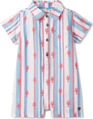 Hatley Kids' Preppy Lobster Cotton Romper