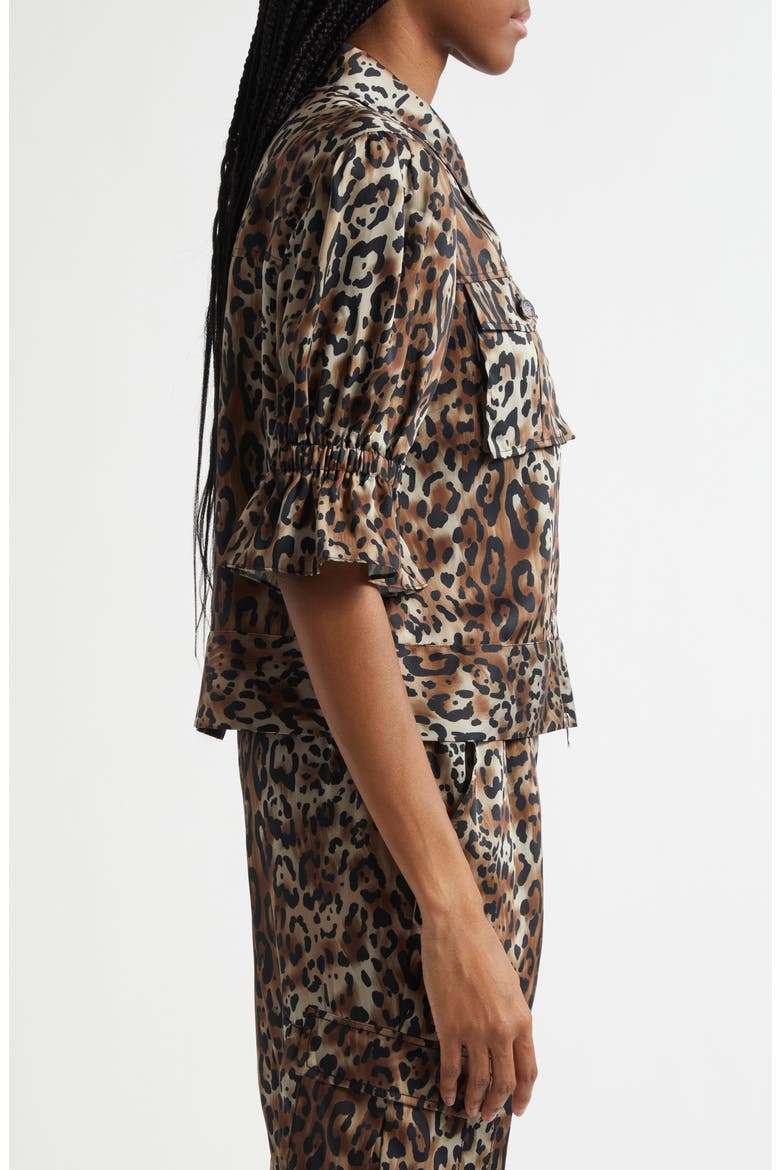 Holly Leopard Print Jacket, Alternate, color, BLACK/ SAHARA