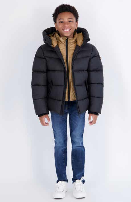 Kids' Puffer Jacket with Inner Bib