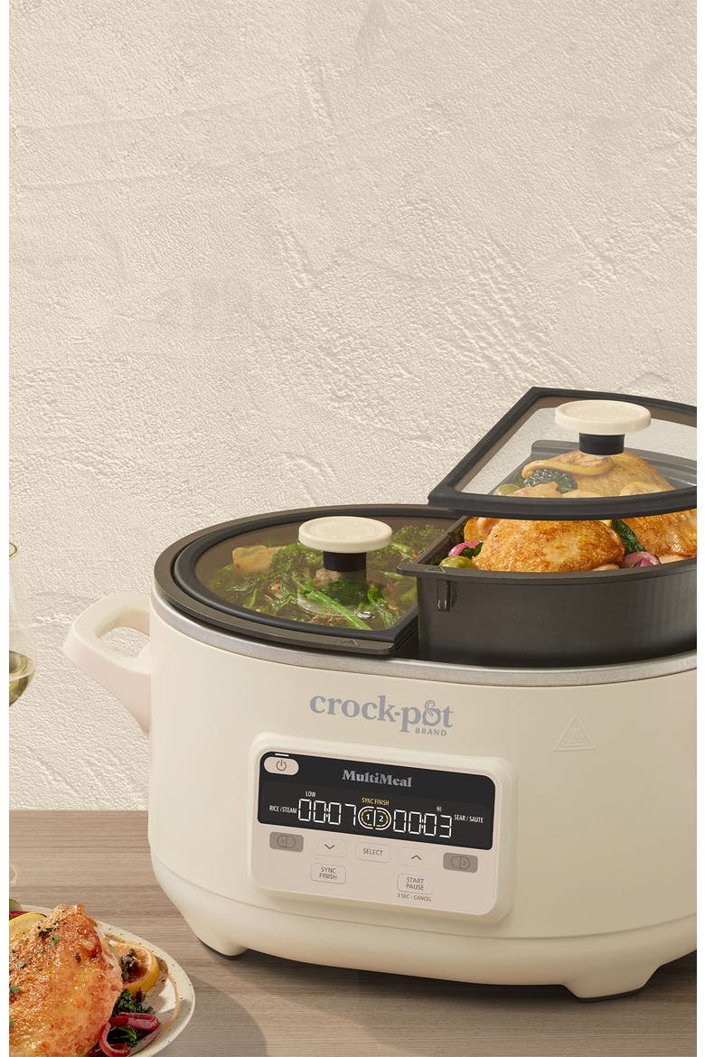 MultiMeal Multicooker & Programmable Slow Cooker with Bake Function, Alternate, color, Oat Milk