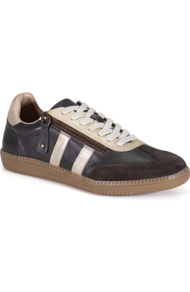 Diba True TO PAZ Lace Up Leather Sneaker, Main, color, Dark Brown/Gold