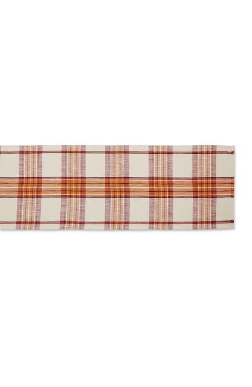 Design Imports Pumpkin Spice Plaid Table Runner In Multi
