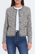 Lysse Collarless Stretch Tweed Jacket