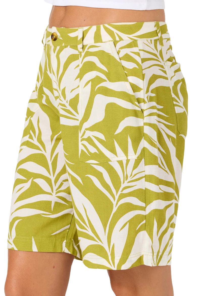 Marissa Printed Shorts, Alternate, color, CHARTREUSE