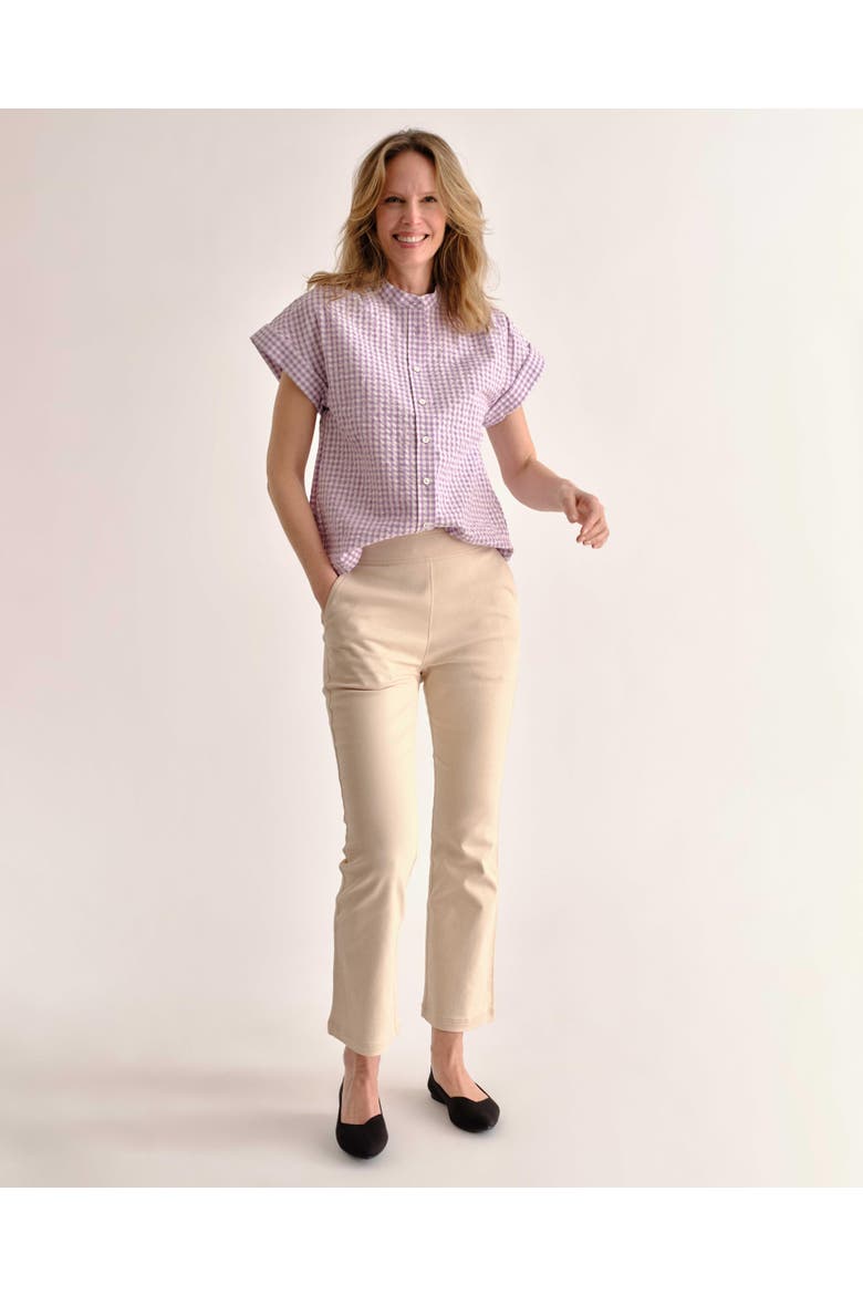 Margo Gingham Button-Down Shirt, Main, color, Wisteria