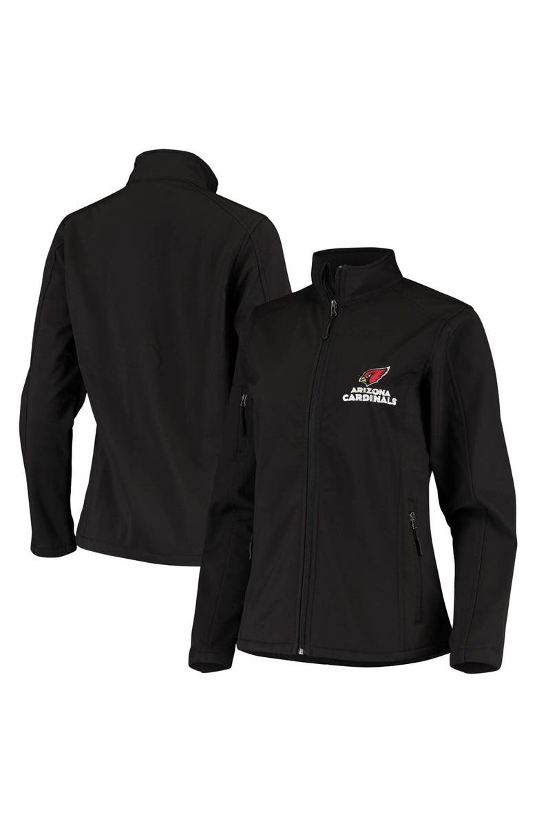 DUNBROOKE Women's Black Arizona Cardinals Full-Zip Sonoma Softshell Jacket, Main, color, Black