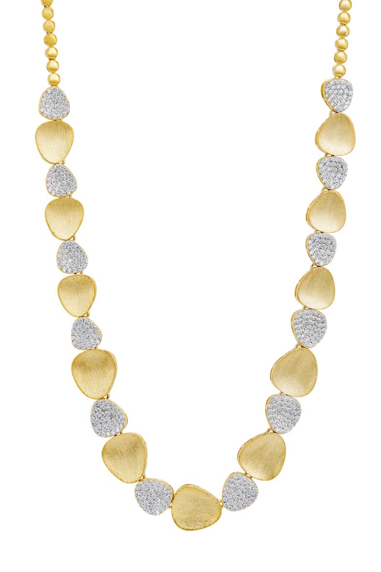 Pavé and Gold Collar Necklace, Main, color, YELLOW