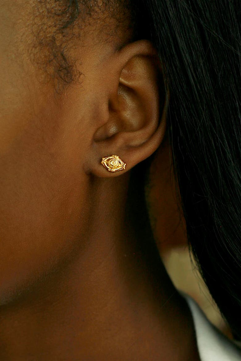 Eye Studs Gold, Alternate, color, Gold