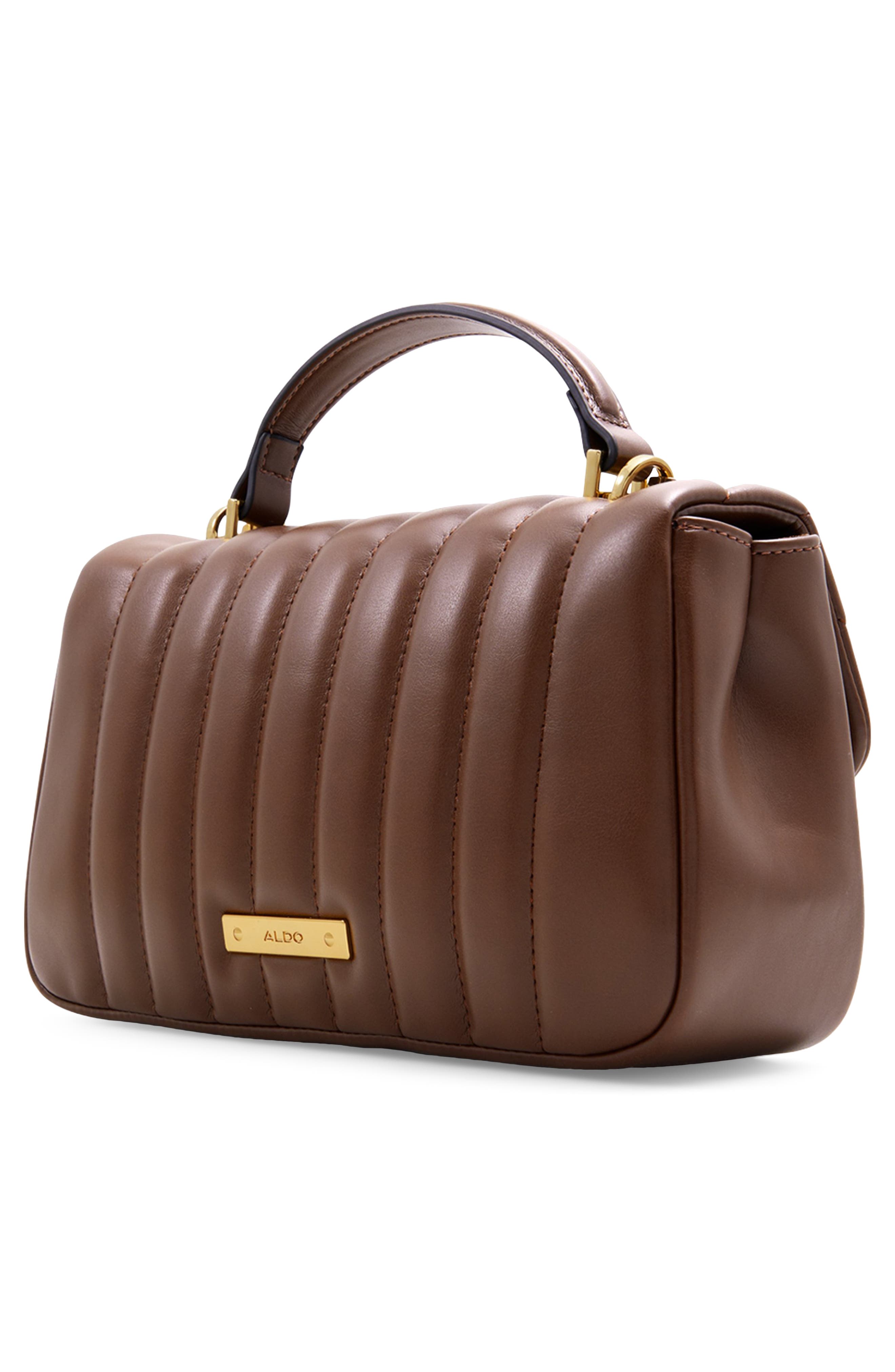 ALDO Hays Quilted Faux Leather Top Handle Bag, Alternate, color, 