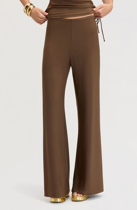 Matte Jersey Straight Leg Pants