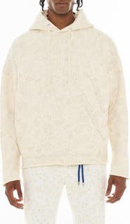 Cult of Individuality Rhinestone Paisley Cotton Hoodie