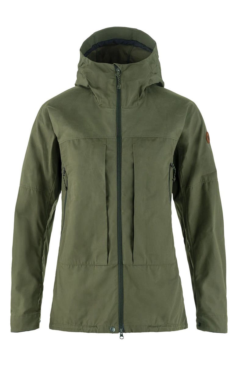 Fjällräven Bergtagen G-1000 Water Resistant Hooded Jacket, Main, color, Laurel Green