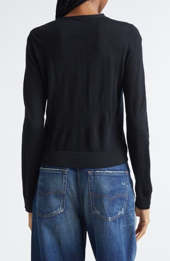 M-Alima Oval D Logo Wool Cardigan