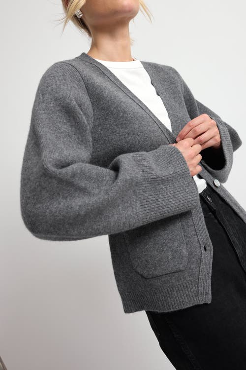 Almina Concept V Neck Cardigan In Grey