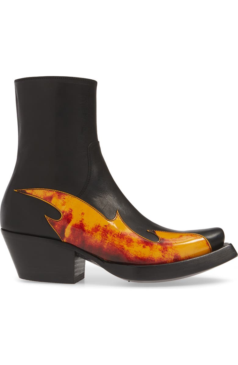 VETEMENTS Flame Cowboy Boot, Alternate, color,