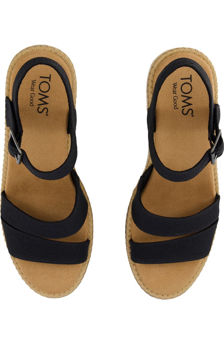 TOMS Darya Platform Wedge Sandal, Alternate, color,