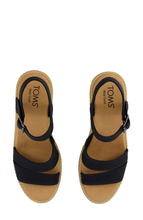 Shop Toms Darya Platform Wedge Sandal In Black