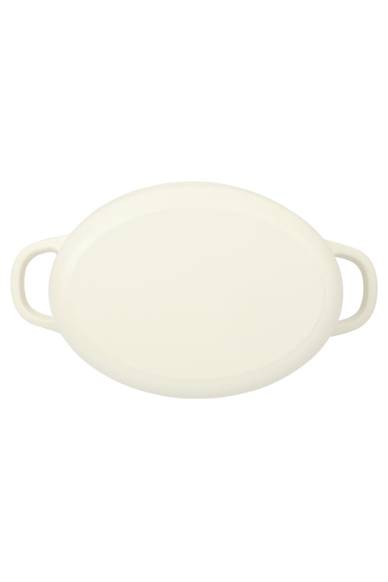 7 Quart Oval Enameled Cast Iron Dutch Oven, Alternate, color, White