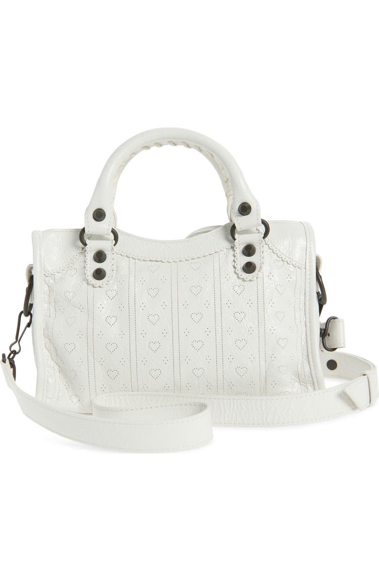 Balenciaga Mini Le City Brogue Bag, Alternate, color, Optic White