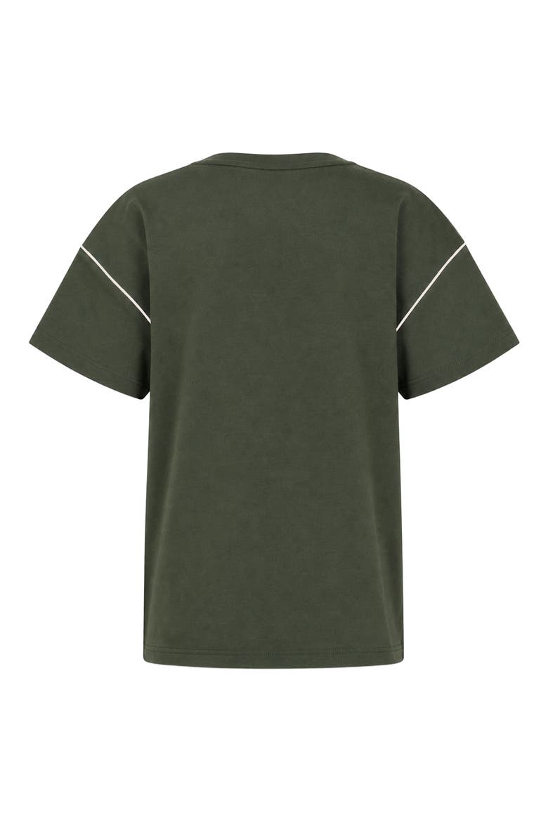 Kids' Piping Dropped Shoulder Tee, Alternate, color, GREEN